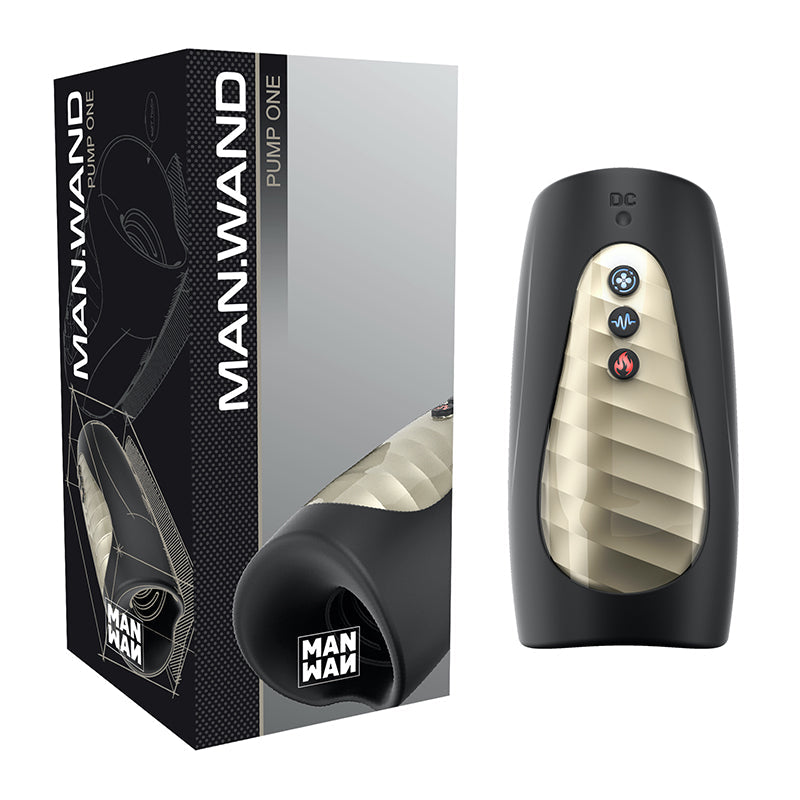 Man.Wand Pump One Rechargeable Multi-Function Masturbator Black - Fantasies Boutique