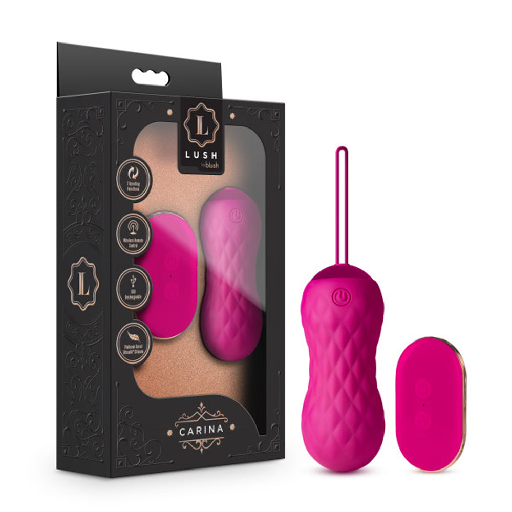 Blush Lush Carina Rechargeable Remote-Controlled Silicone Egg Vibrator Velvet - Fantasies Boutique