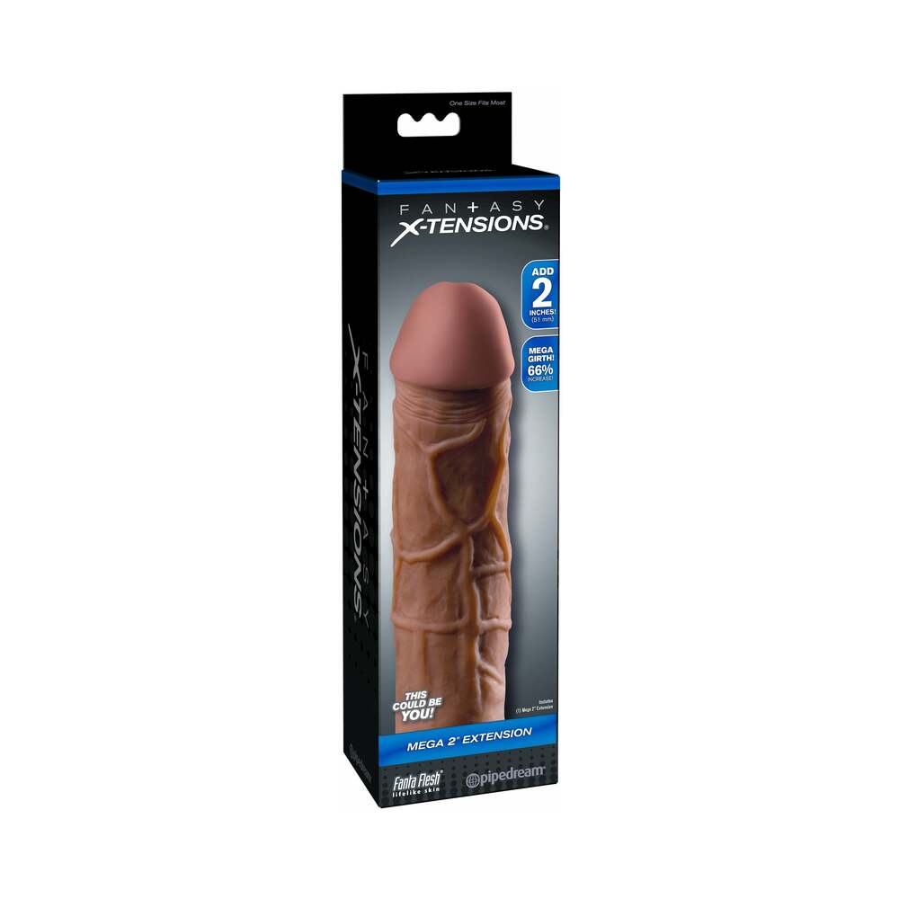 Fantasy X-tensions Mega 2 in. Extension Brown - Fantasies Boutique