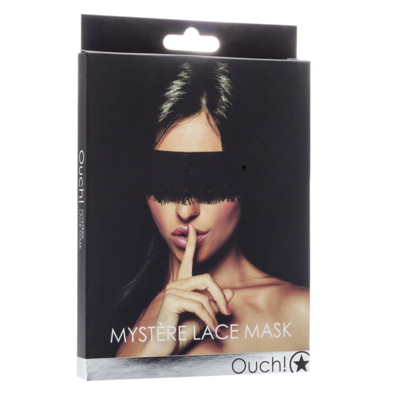 Ouch! Mystère Lace Mask Blindfold Black - Fantasies Boutique