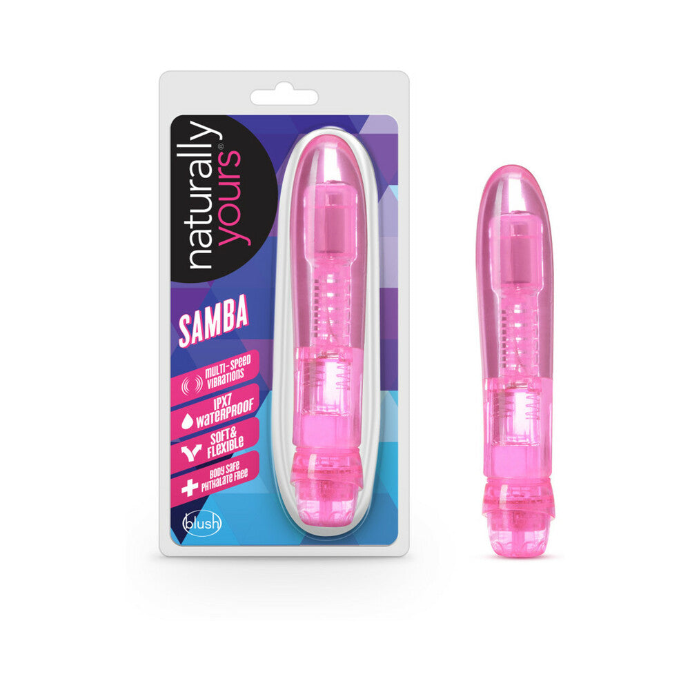 Blush Naturally Yours Samba Slimline Vibrator Pink - Fantasies Boutique