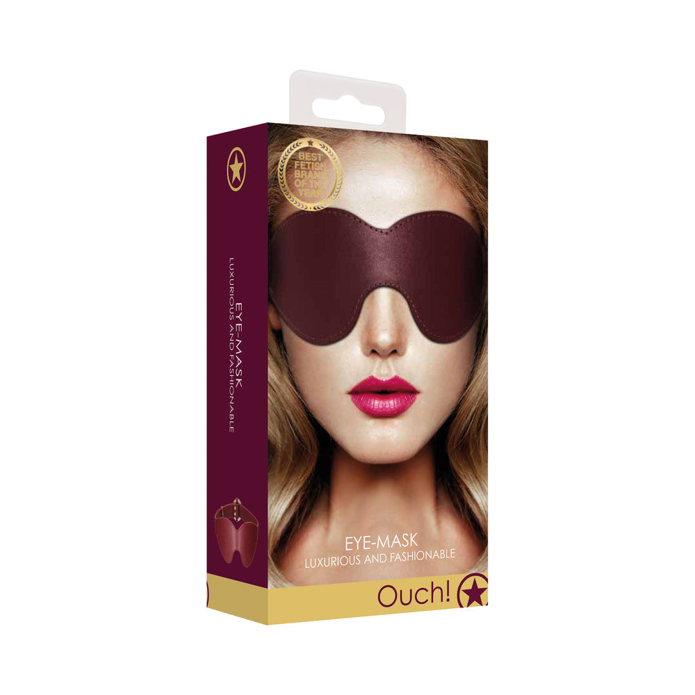 Ouch! Halo Eye Mask Blindfold Burgundy - Fantasies Boutique