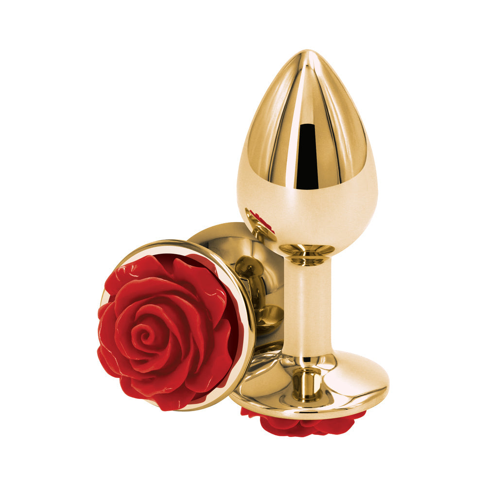Rear Assets Rose Anal Plug Small Red - Fantasies Boutique