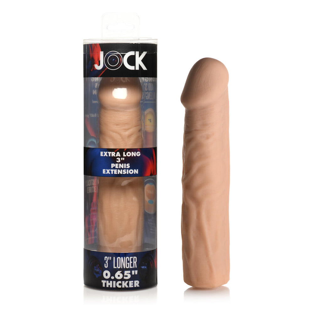 Jock Extra Long Penis Extension Sleeve 3 in. Light - Fantasies Boutique