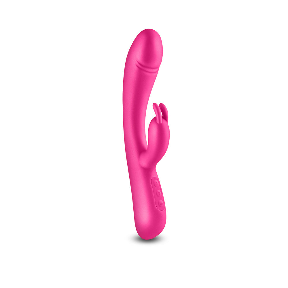 Royals Divine Warming Rabbit Vibrator Metallic Pink - Fantasies Boutique