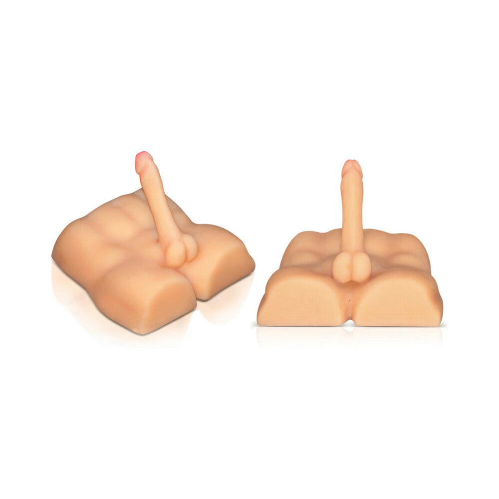 X5 Men Rough Rider Pleasure Doll Anal Masturbator with 7.5 in. Dildo Beige - Fantasies Boutique