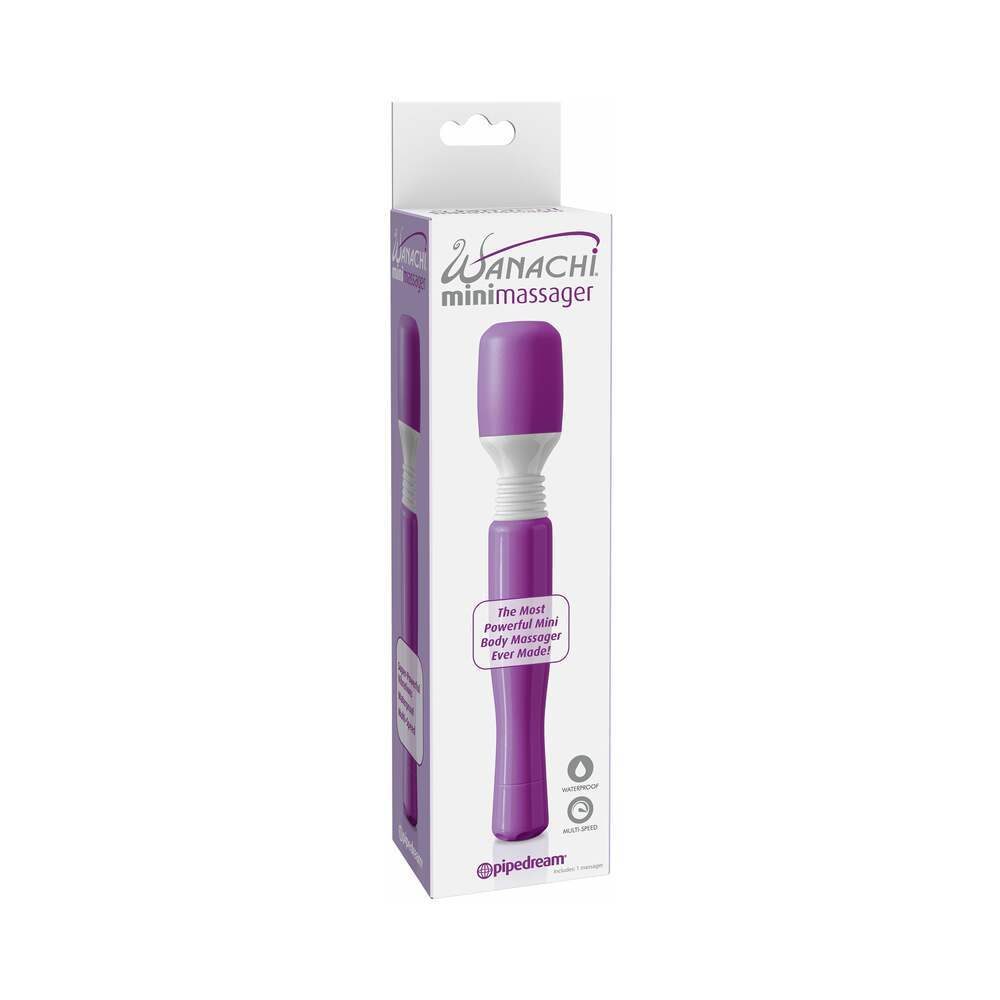Mini Wanachi Waterproof Massager Flexible Silicone Wand Vibrator Purple - Fantasies Boutique