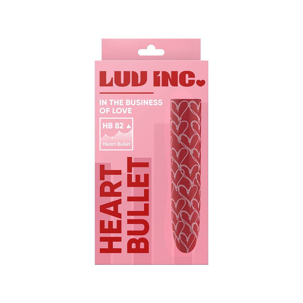 Luv Inc Hb82 Heart Bullet Vibrator Red - Fantasies Boutique