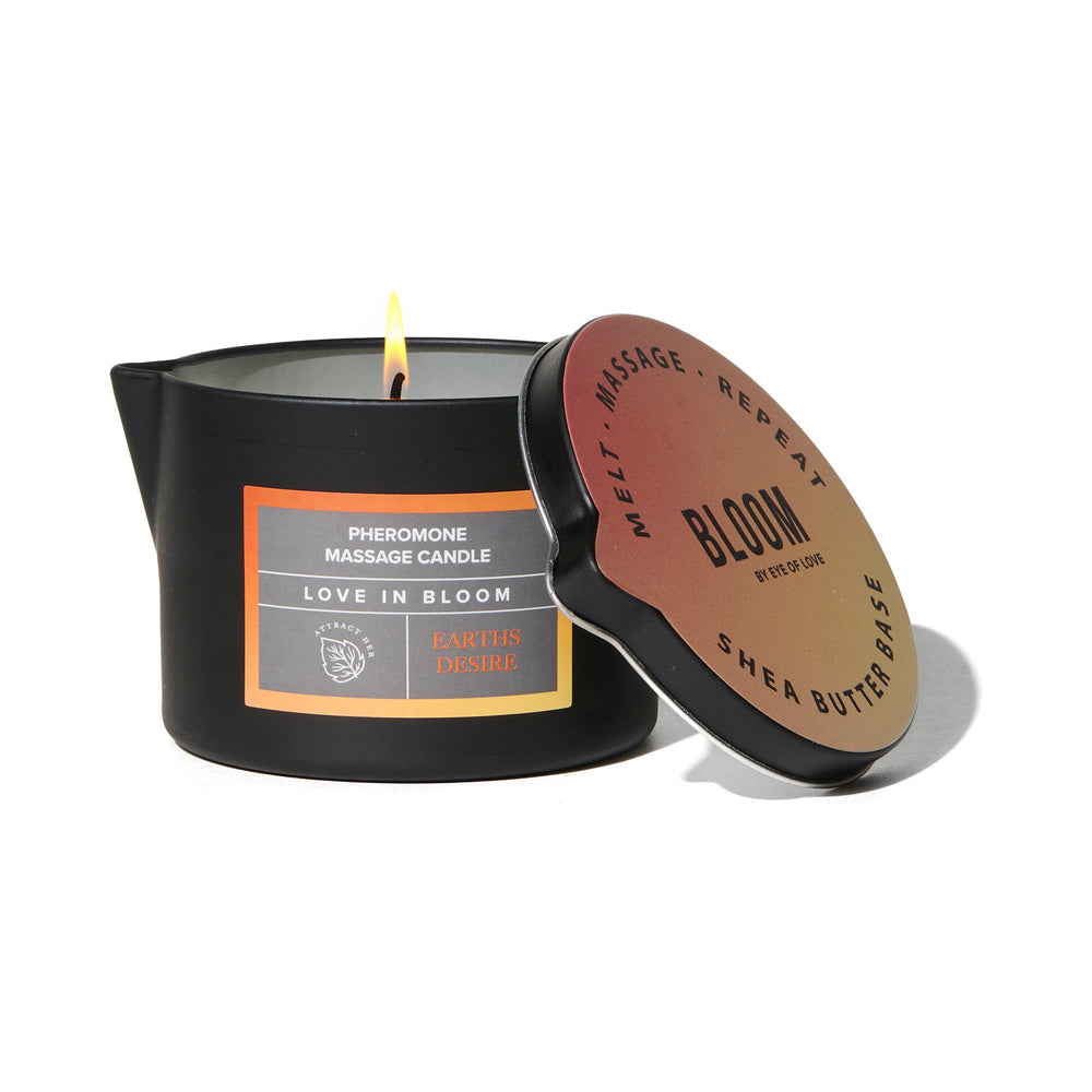 Eye of Love Bloom Pheromone Massage Candle Earth's Desire 5 oz.