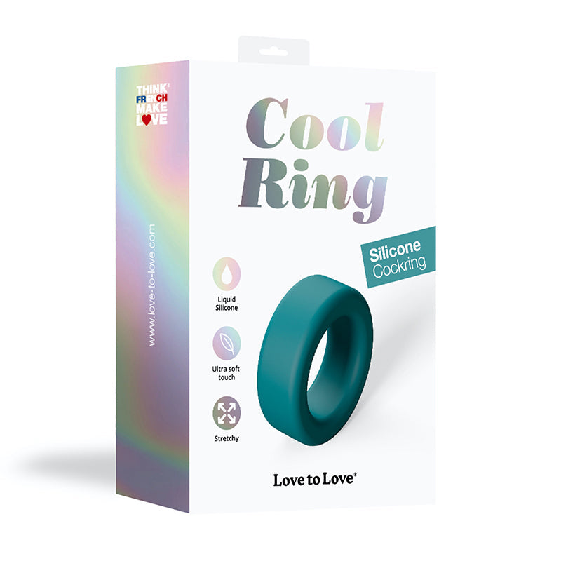 Love to Love Cool Ring Silicone Cockring Petrol Blue - Fantasies Boutique