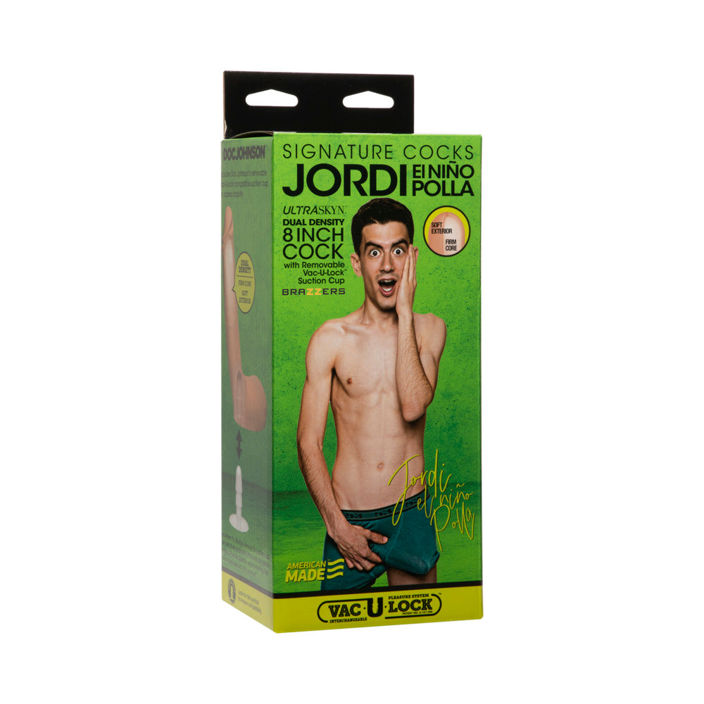 Signature Cocks Jordi El Niño Polla 8 inch ULTRASKYN Cock Vanilla - Fantasies Boutique