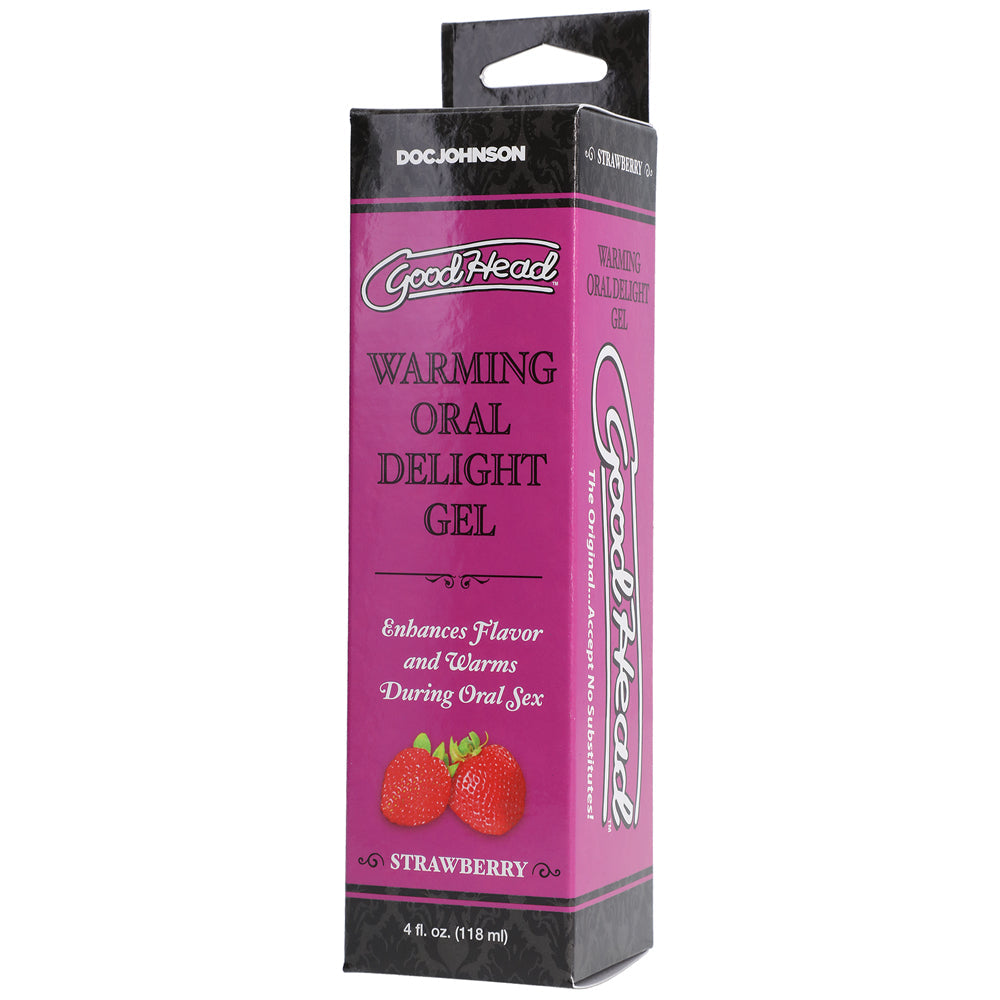 GoodHead Warming Head Oral Delight Gel Strawberry 4 oz. - Fantasies Boutique