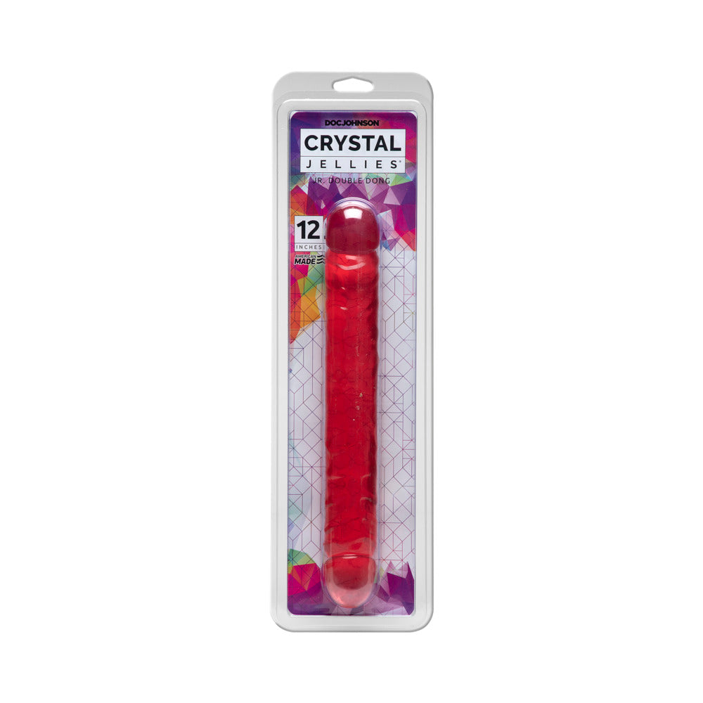 Crystal Jellies - Double Dong Jr. Pink 12in - Fantasies Boutique