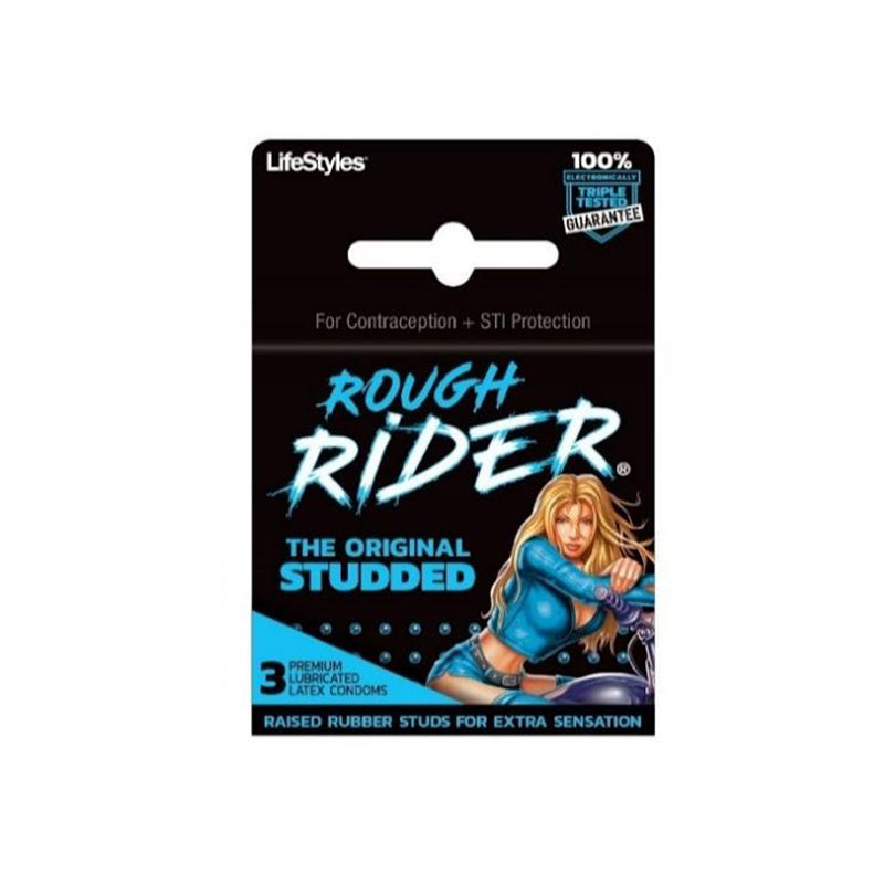 LifeStyles Rough Rider Original Studded (3pk) - Fantasies Boutique