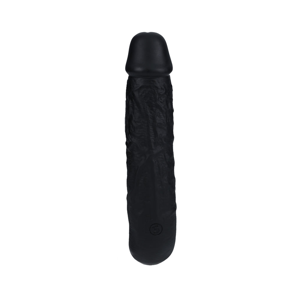RealRock 9 in. U-Shaped Double Dildo Black - Fantasies Boutique
