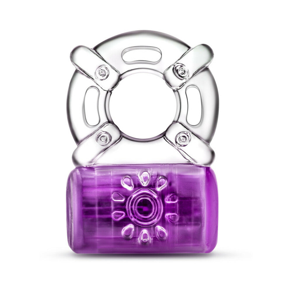 Blush Play with Me Pleaser Rechargeable Vibrating C-Ring Purple - Fantasies Boutique
