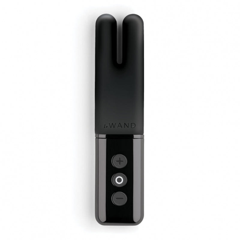 Le Wand Chrome Deux Rechargeable Silicone Mini Vibrator Black - Fantasies Boutique