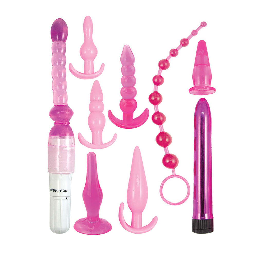 Pink Elite Collection Supreme Anal Play Kit Pink - Fantasies Boutique