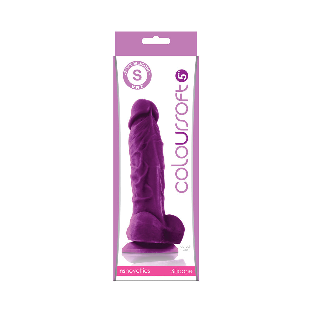 ColourSoft 5 in. Soft Dildo Purple - Fantasies Boutique