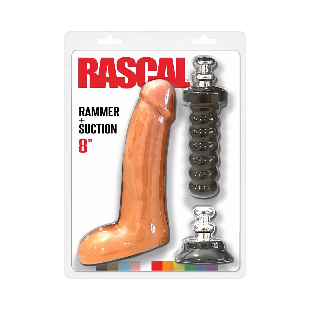 Rascal Rammer + Suction 8 in. Dildo with Handle and Suction Cup - Fantasies Boutique