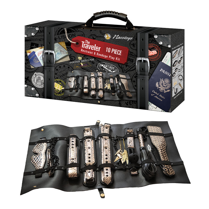 The Traveler Restraint & Bondage Play Kit - 10 pcs - Fantasies Boutique