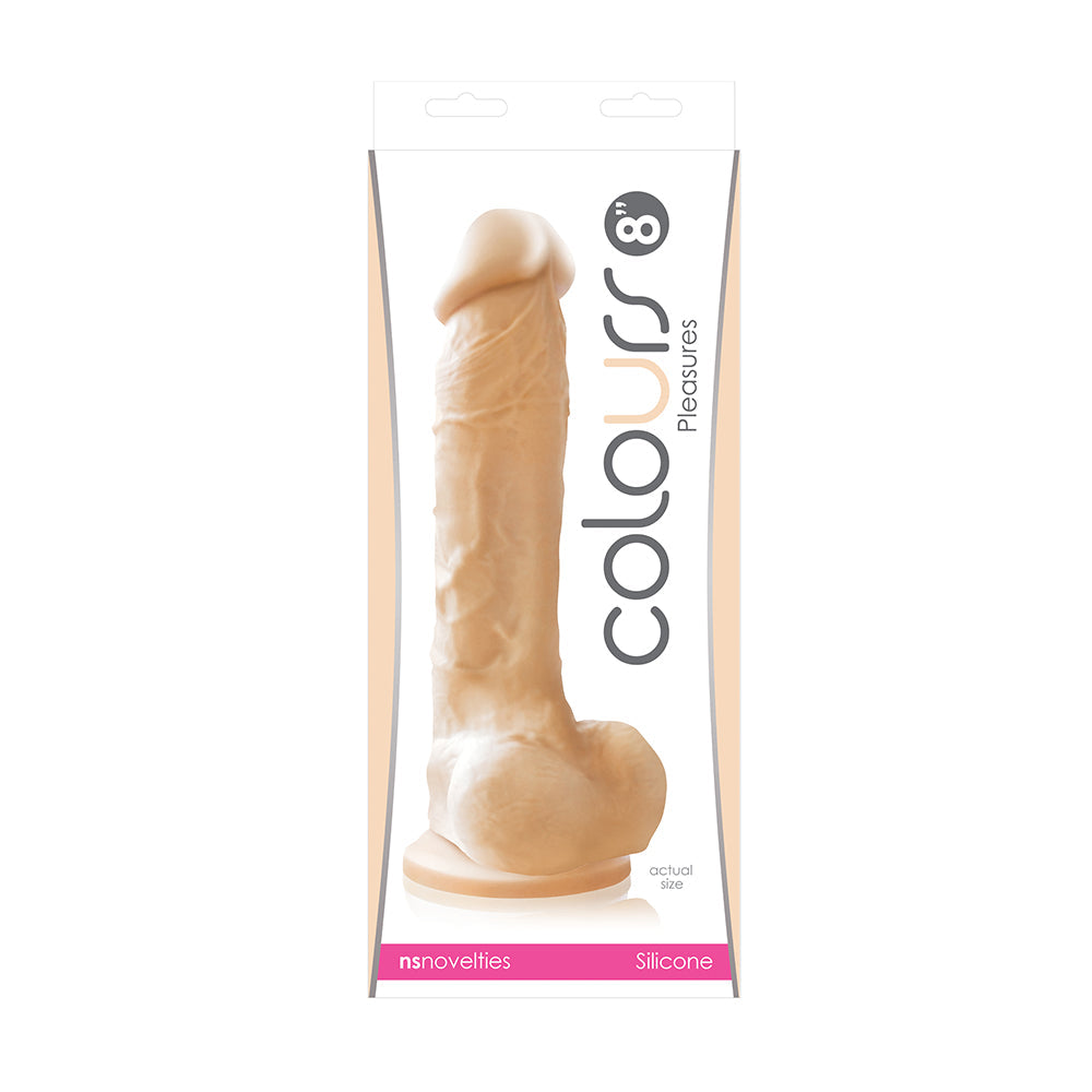 Colours Pleasures 8 in. Dildo Beige - Fantasies Boutique
