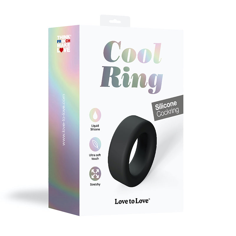 Love to Love Cool Ring Silicone Cockring Noir - Fantasies Boutique
