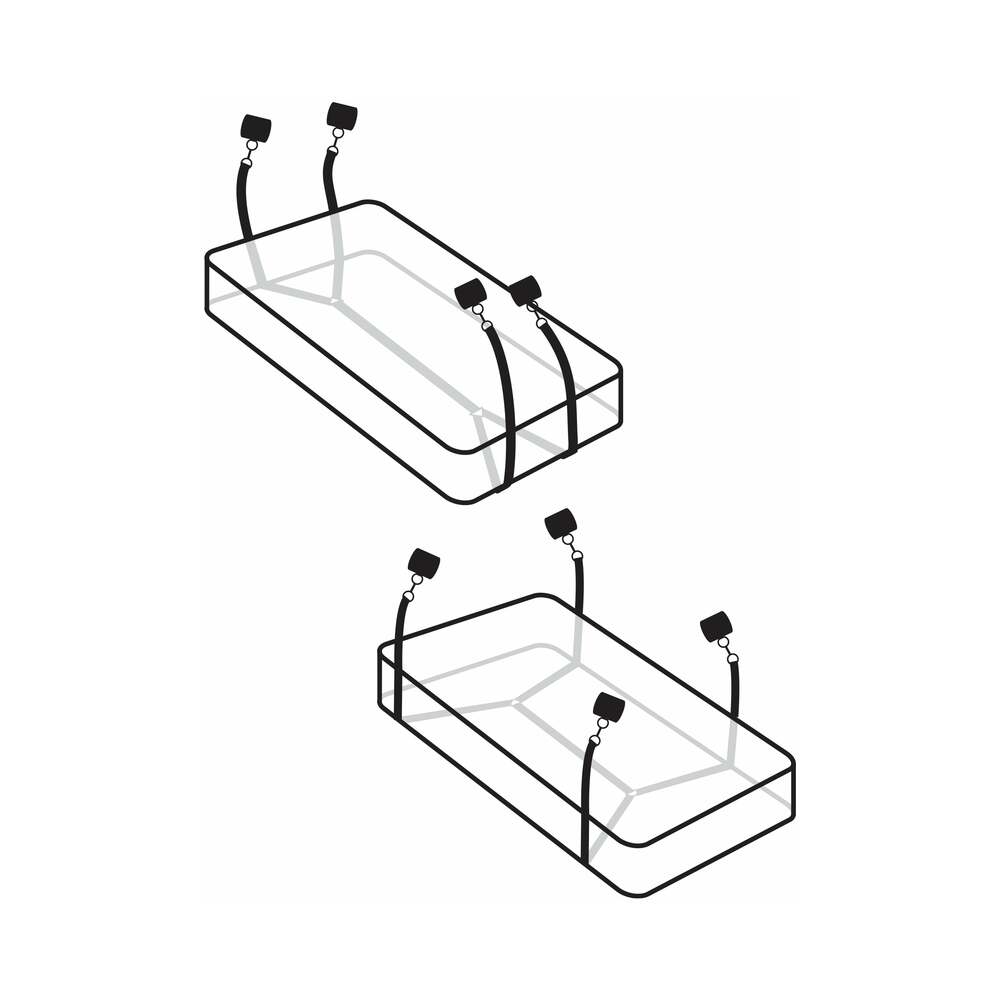 Fetish Fantasy Series Limited Edition Wraparound Mattress Restraints Kit Black - Fantasies Boutique