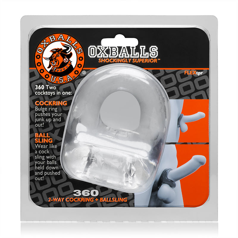 OxBalls 360, Cockring & Ballsling, Clear - Fantasies Boutique