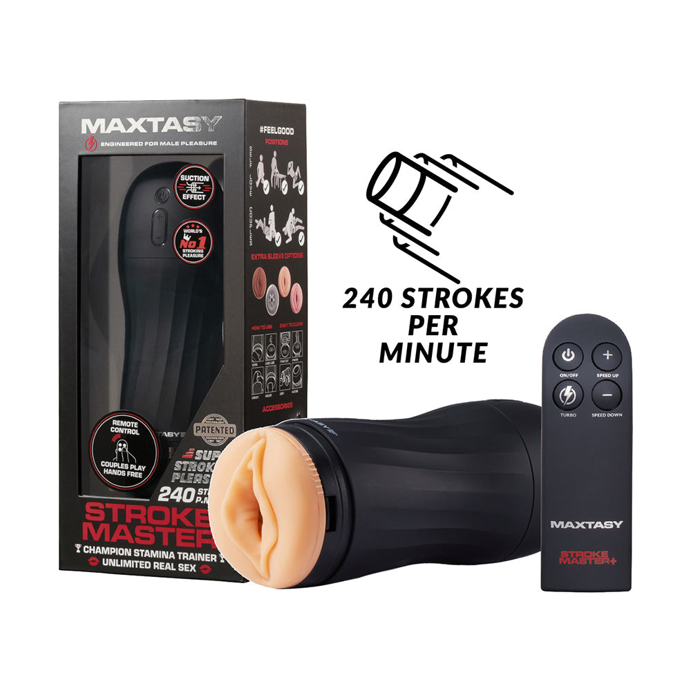 Maxtasy Stroke Master Realistic With Remote Nude Plus - Fantasies Boutique