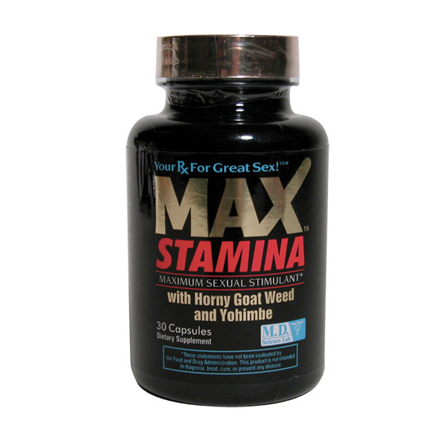 MaxStamina Maximum Sexual Stimulant 30-Capsule Bottle - Fantasies Boutique