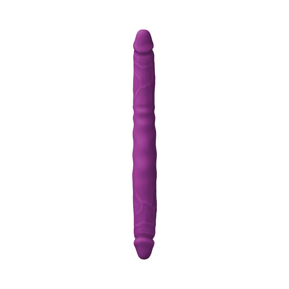 Colours Double Pleasure 12 in. Dual Ended Dildo Purple - Fantasies Boutique