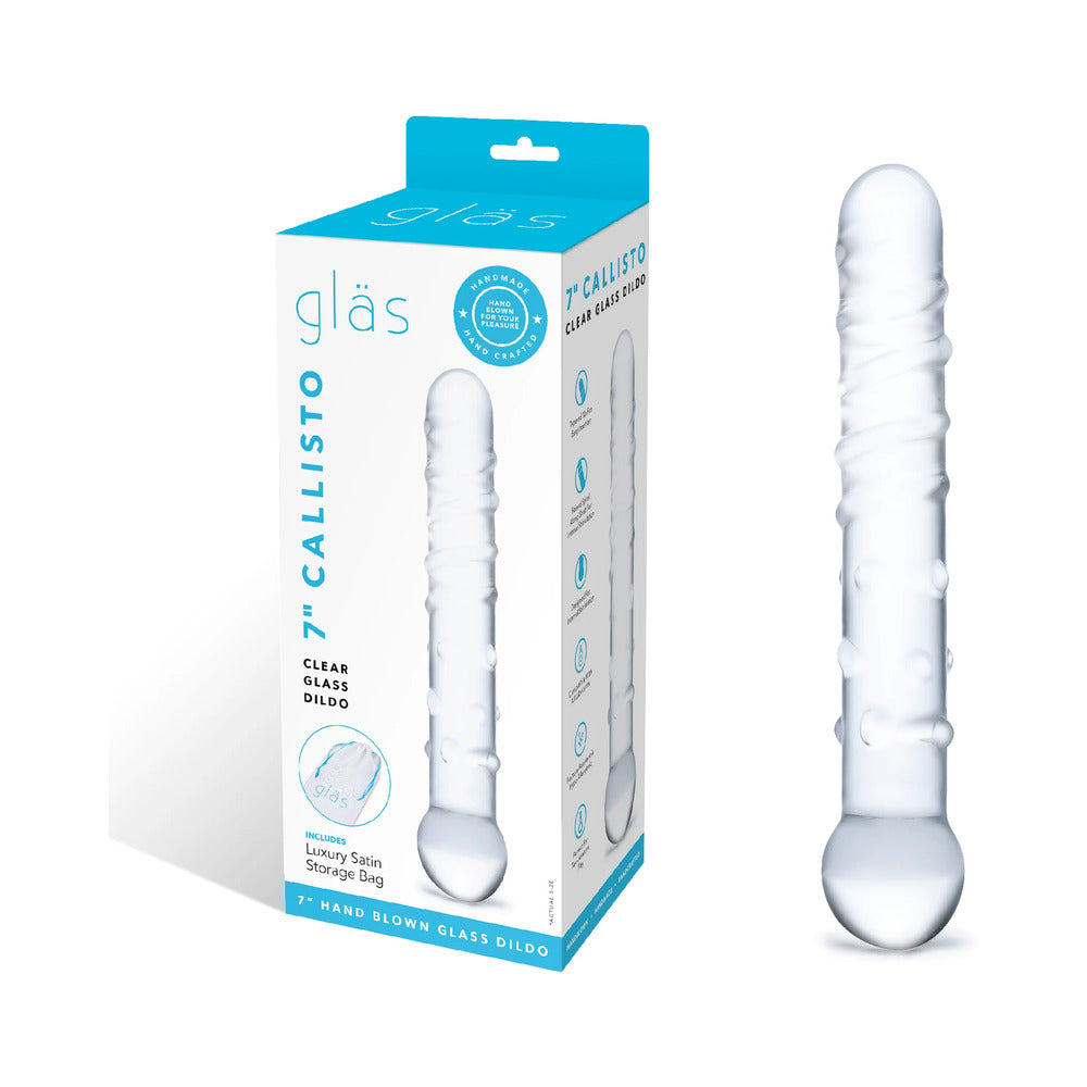 Glas 7 in. Callisto Clear Glass Dildo - Fantasies Boutique