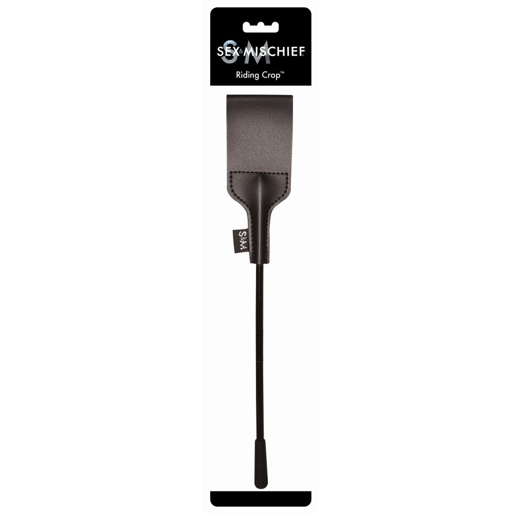 Sportsheets Sex & Mischief Riding Crop Black - Fantasies Boutique