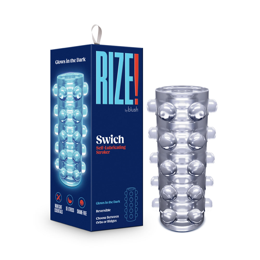 RIZE! Swich Glow in the Dark Self-Lubricating Stroker Clear - Fantasies Boutique