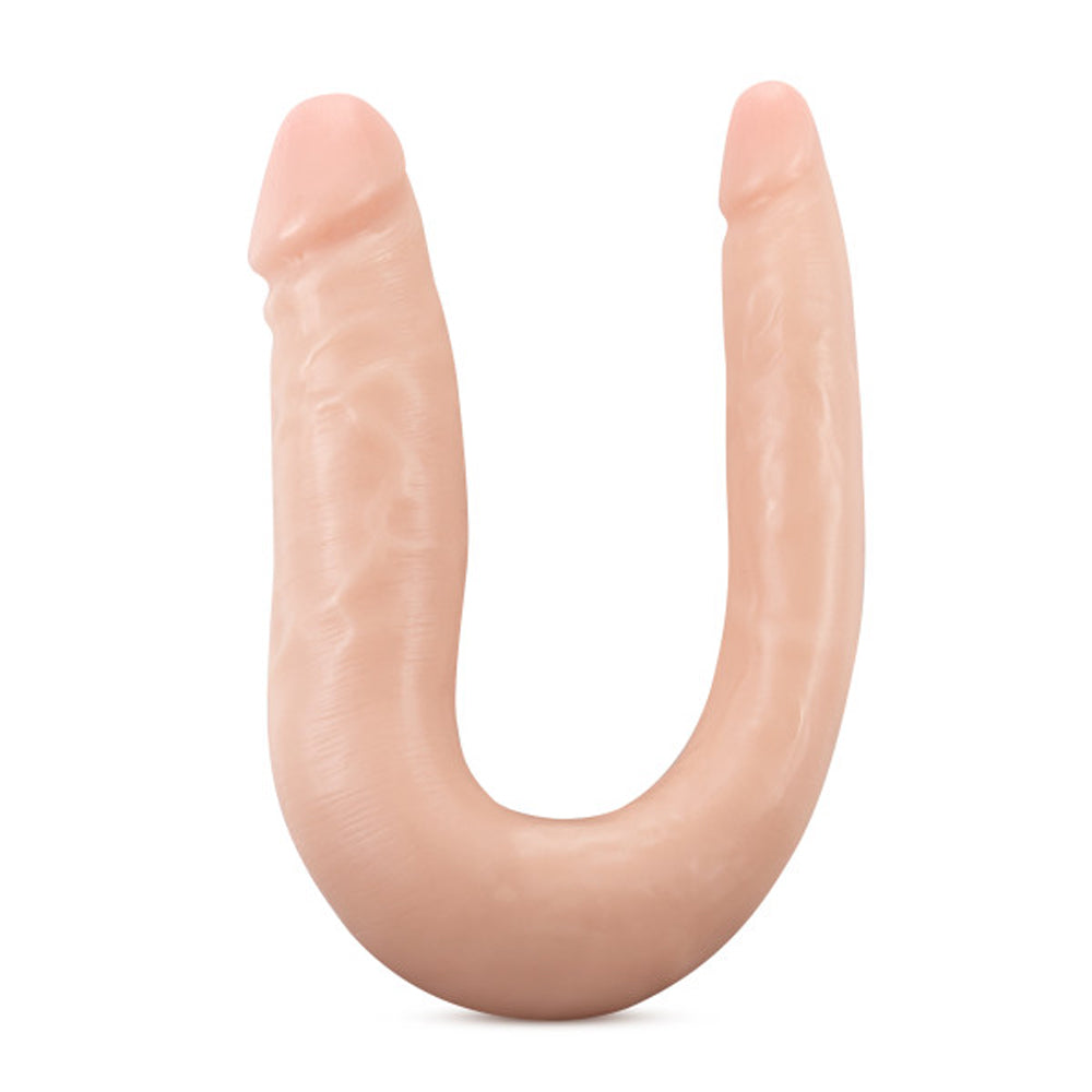 Dr. Skin Silicone Dr. Double Realistic 12 in. Dual-Ended Dildo Beige