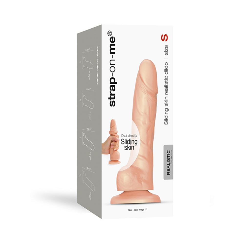 Strap-On-Me Realistic Collection Sliding Skin Dual-Density Silicone Dildo Vanilla S - Fantasies Boutique