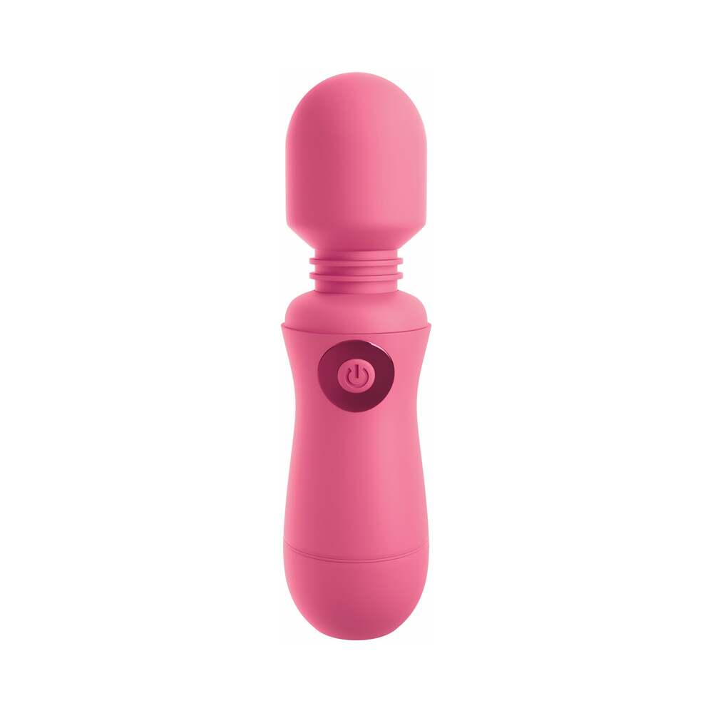 Pipedream OMG! Wands #Enjoy Silicone Rechargeable Flexible Vibrating Wand Pink - Fantasies Boutique