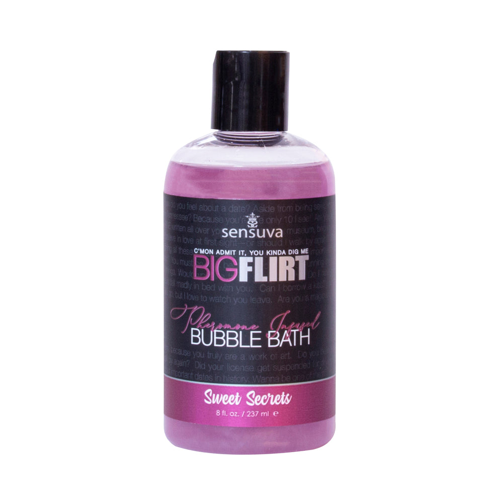 Sensuva Big Flirt Pheromone-Infused Bubble Bath Sweet Secrets 8 oz. - Fantasies Boutique