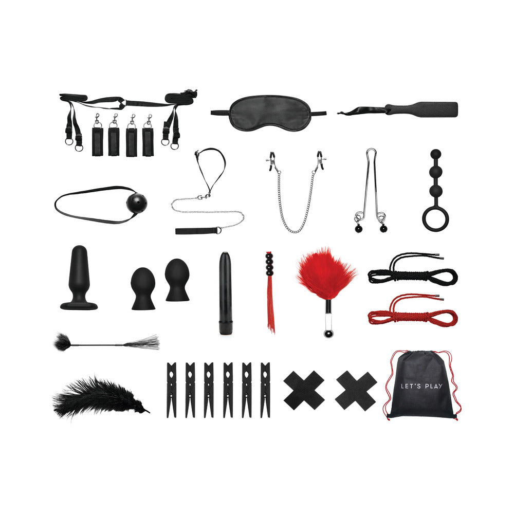 Lux Fetish Everything You Need Bondage In A Box 20-Piece Bedspreader Set - Fantasies Boutique