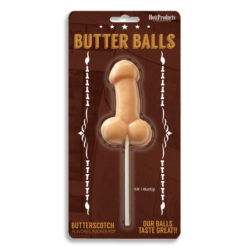 Butter Balls Butterscotch Flavored Pecker Pop - Fantasies Boutique