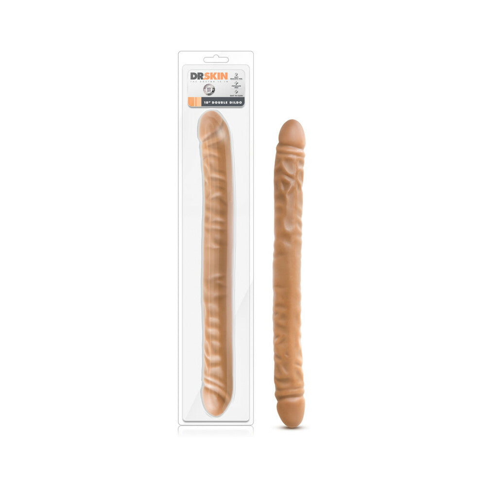 Blush Dr. Skin 18 in. Double Dildo Tan - Fantasies Boutique