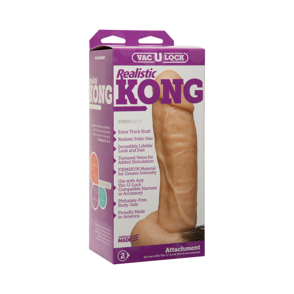Vac-U-Lock - Realistic KONG White - Fantasies Boutique