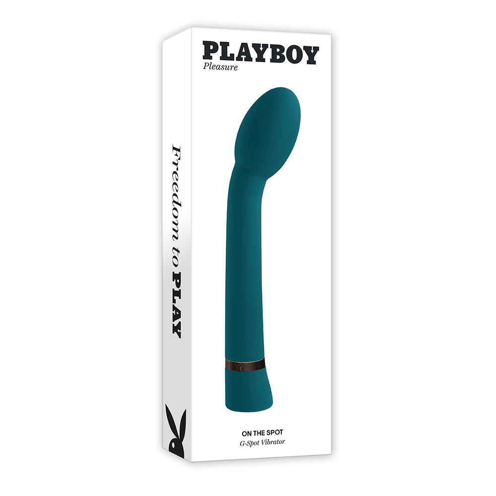 Playboy On The Spot Rechargeable Silicone G-Spot Vibrator Deep Teal - Fantasies Boutique