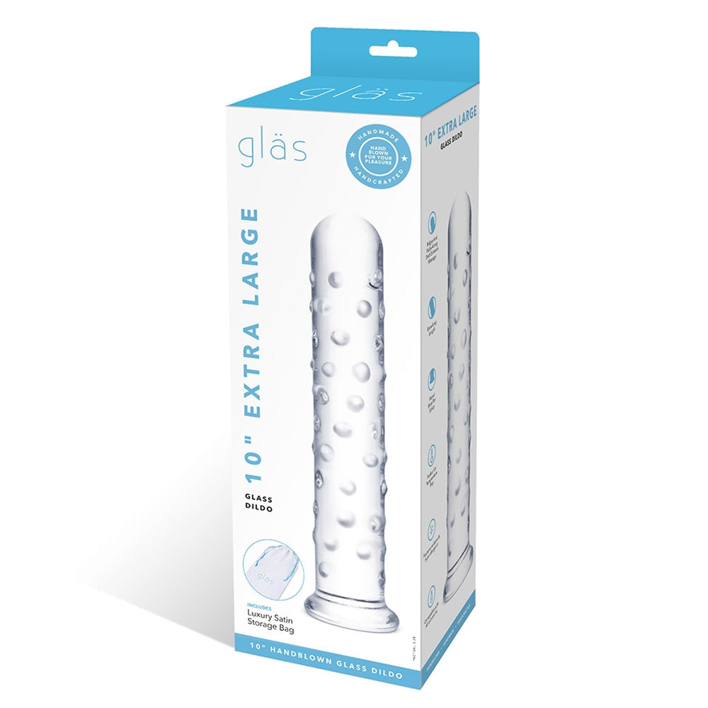 Glas 10 in. Extra Large Glass Dildo - Fantasies Boutique