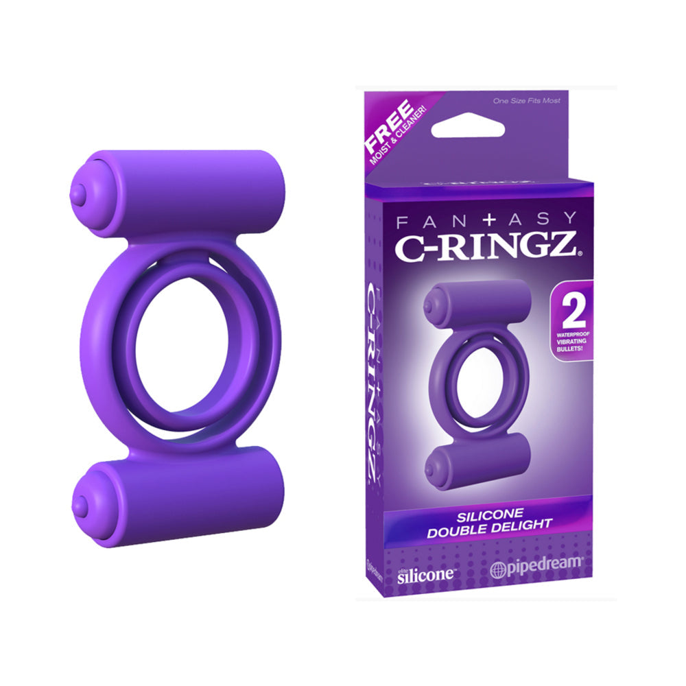Fantasy C-Ringz Ironman Duo-Ring Cockring & Ballstretcher Black - Fantasies Boutique