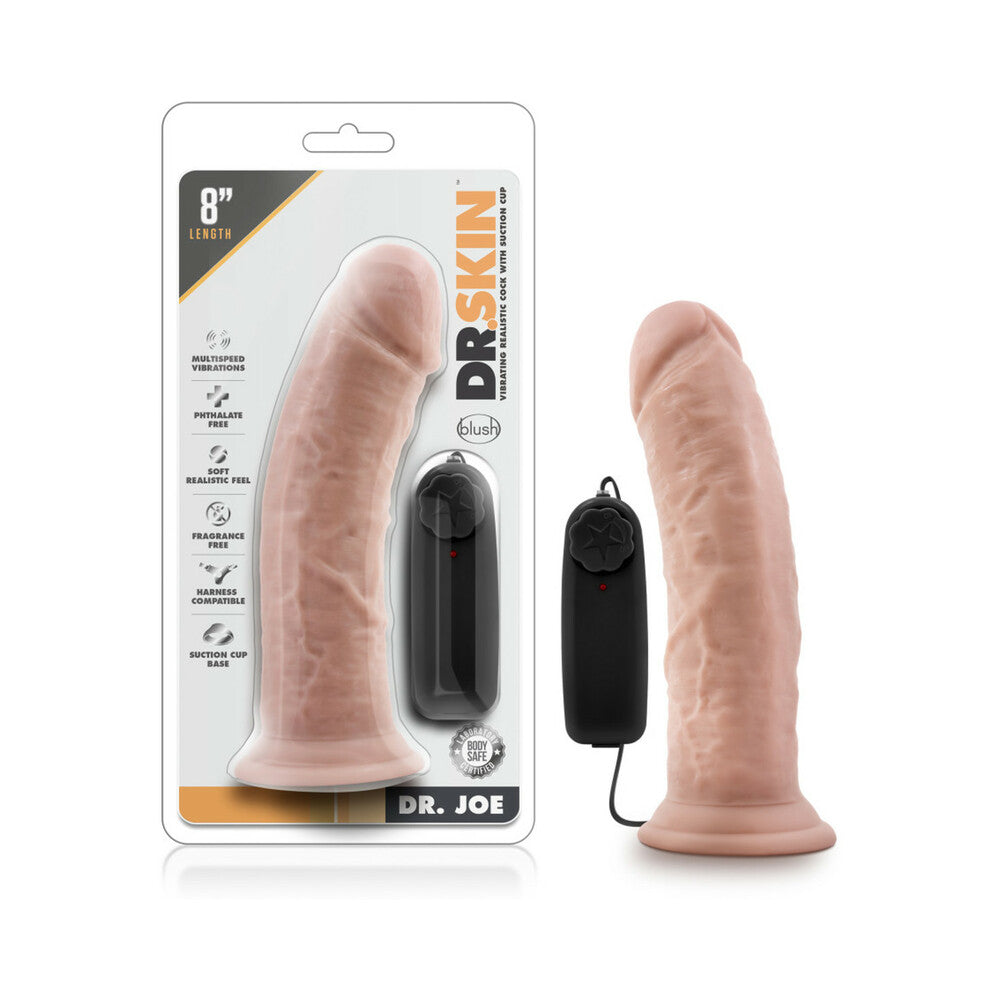 Dr. Skin Dr. Joe Realistic 8 in. Vibrating Dildo Beige - Fantasies Boutique