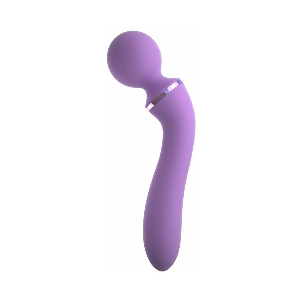 Fantasy For Her Duo Wand Massage-Her Rechargeable Silicone Dual-Ended Vibrator Purple - Fantasies Boutique