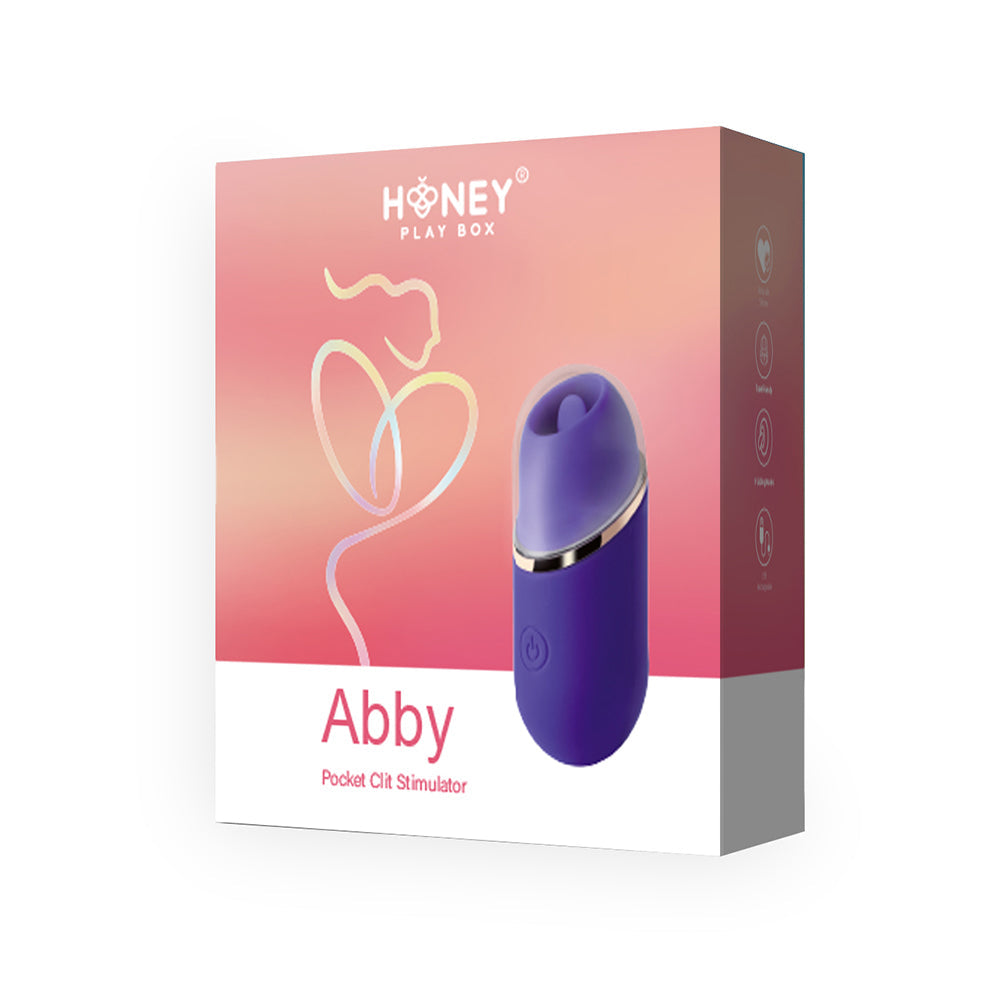 Honey Play Box Abby Mini Clit Tongue Licking Vibrator Purple - Fantasies Boutique