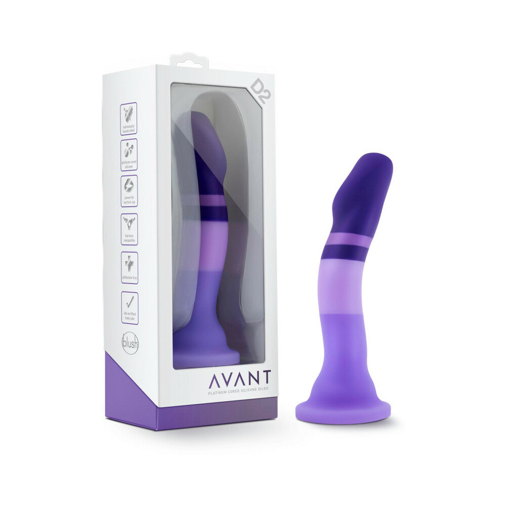 Avant D2 Purple Rain 7.5 in. Silicone Dildo - Fantasies Boutique